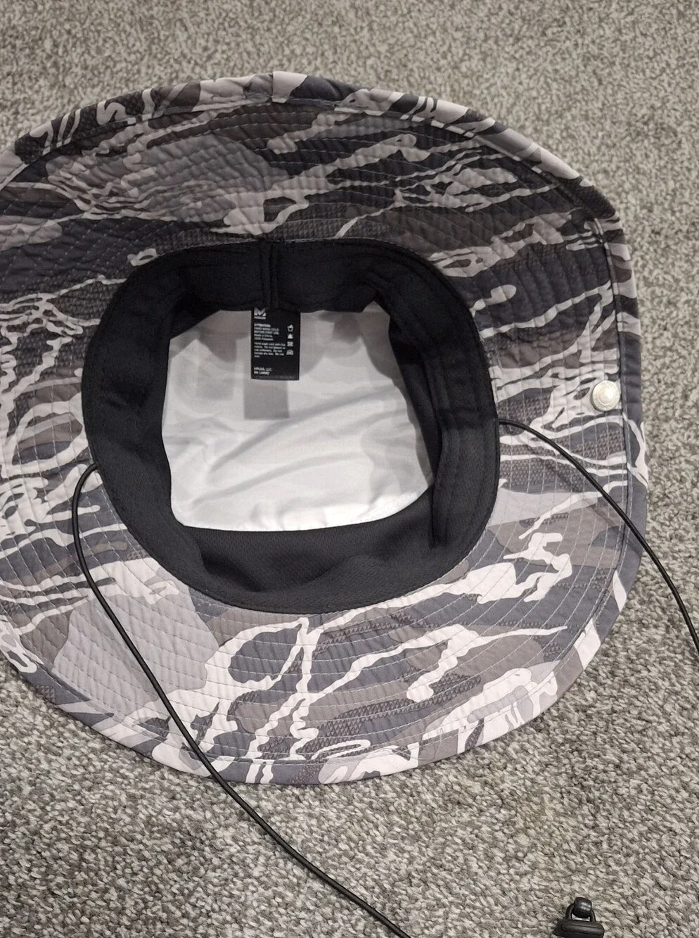 Mission Men’s Gray Camo Boonie Hat - Cooling Performance